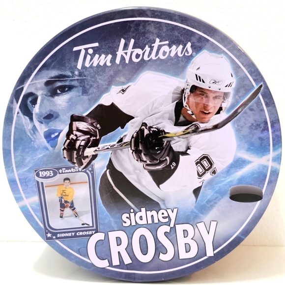 Tim Hortons Sidney Crosby 100-Piece Jigsaw Puzzle & Tin Box - Picture 1 of 16